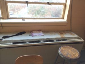 Classroom ventilator/heater beyond expected service lifespan.