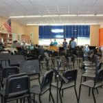 Undersized orchestra and band room.